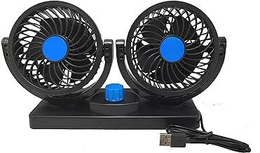 Generic Kapper Egypt 2020 2 Motor Motor Fan - 2 Power Air Speed USB Power Portable Quiet Cooling Fan for Car Office, Home Camping