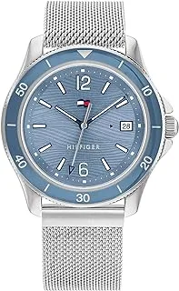 Tommy Hilfiger Tommy dress Watch Stainless Steel Strap for Lady, Blue