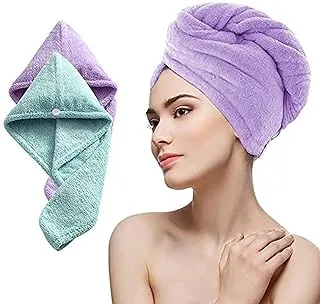 Hair Towel Wrap Absorbent Towel Hair-Drying Bathrobe Magic Hair Warp Towel Super Quick-Drying Microfiber 500 GSM Bath Towel Hair Dry Cap Salon Towel (Multicolor)