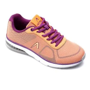 Activ Textile Cofmy Lace Up Sneakers - Purple & Tangerine Orange