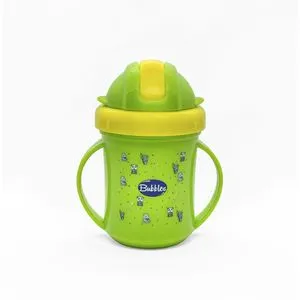 Bubbles Cup With Straw Green