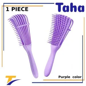 Taha Offer Flexible Hair Brush Detangling For Curly Hair 1 Piece Purple Color