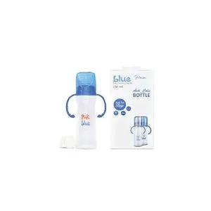 Pink Blue Baby Bottle 240 Ml With Handle Premium