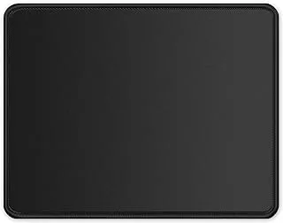 ITNRSIIET Mouse Pad with Stitched Edge, Premium-Textured Square Mouse Mat,Washable Mousepads with Lycra Cloth, Non-Slip Rubber Base Mousepad for Laptop, Computer, PC, 10.2×8.3×0.12 inches Black