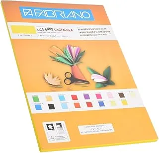 Fabriano 94613107 High Quality Colored drawing Yellow Hard paper 20 Sheet 21x29,7 cm 180 gm For Art, Craft - Yellow