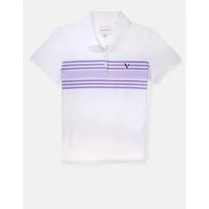 American Eagle Striped Polo Shirt