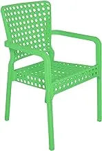 Safeer Arabesque Chair - Armchair - Plastic Leg - Green