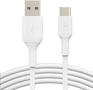 كابل Belkin USB-C (كابل USB-C إلى USB-A ، كابل USB من النوع C لأجهزة Samsung و Pixel و iPad Pro و Nintendo Switch والمزيد) - 1 متر ، أبيض