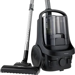 Panasonic Bagless Canister Vacuum, 2000W, MC-CL605K349, Dust Capacity 2.2L, HEPA Filter,Full Capture Nozzle, Curtain Nozzle, AC Duct Cleaning Nozzle, Made in Malaysia- 1 Year Warranty