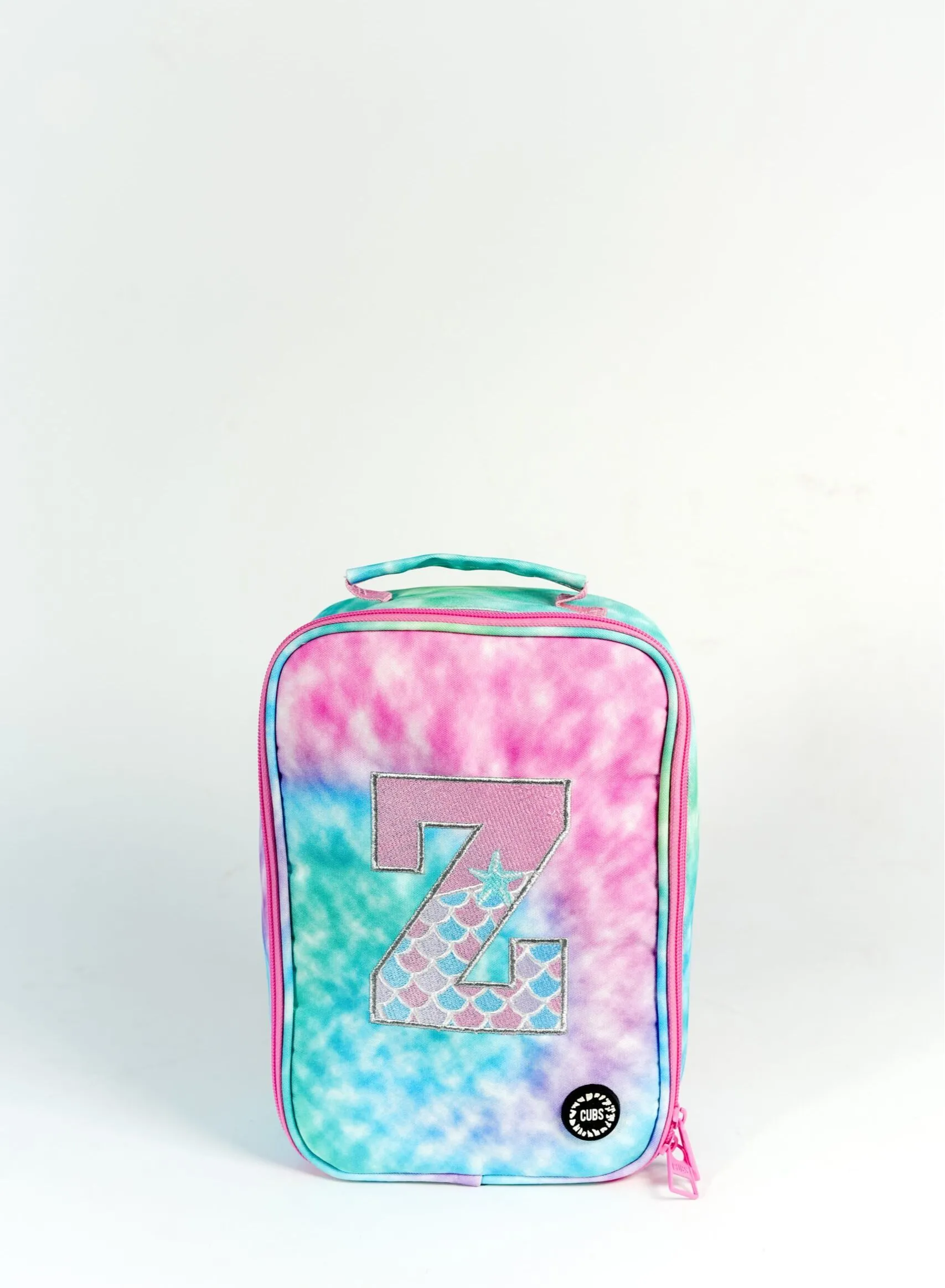 CUBS Cubs Big&Basic Special Embroidery Pink TieDye With Letter Z MultiColor Lunch Bag