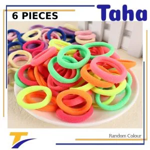 Taha Offer Medium Sized Hair Tie 6 Pieces Multicolor