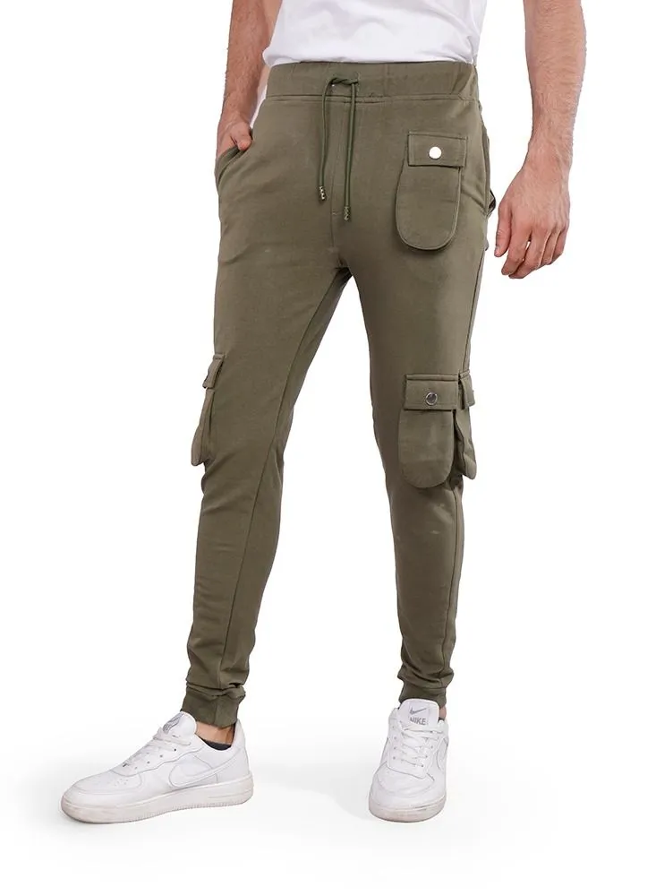 Coup COUP Regular SweatPants For Men - Khaki - M