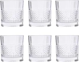 Vidivi Prisma High Quality Glass Cocktail Tumbler 300ml Set of 6 Pieces - Transparent