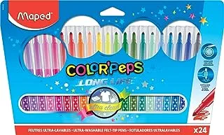 Maped Color'Peps Ultra Washable Felt/Fibre Tip Pens (18 Pack)