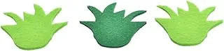 RHF WFB Grass For Craft Pack of 4 Pcs 3 Grass Assorted Color With Adhesive For Creative Hand Work For Crafts And Arts - Green