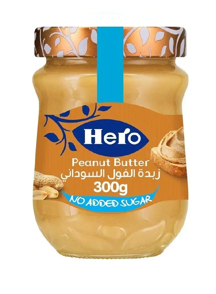 Hero Peanut Butter No Added Sugar 300gm