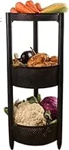 Round Base and Openwork Pattern Organization Turbo-3 Round Base (Black)