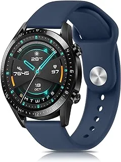 Oumida Strap for Huawei Watch GT3 46mm / GT2 46mm / GT 2e 46mm / GT2 Pro 46mm, New 22mm Silicone Sport Replacement Wristbands Compatible with Huawei Watch GT2 Class. Sic, Blue Navy