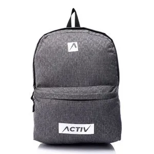 Activ Self Pattern Zipper Closure Backpack - Shades Of Grey