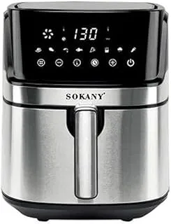 Sokany Smart Essential Air Fryer,1700W,8L Capacity,SK-8042,Bluetooth,Silver, 220V supply voltage International warranty