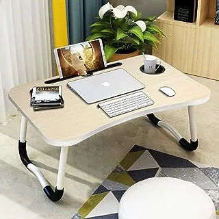 Laptop Desk for Bed,Villsure Portable Laptop Bed Tray Table Notebook Stand Reading Holder with Foldable Legs & Cup Holder for Eating,Writing,Reading Book, Watching Movie on Bed/Couch/Sofa