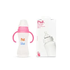 Pink Blue Baby Bottle Widenick 300 Ml With A Handle Premium