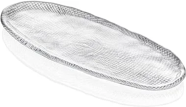 DIAMANTE OVAL TRAY 43X16 CLEAR