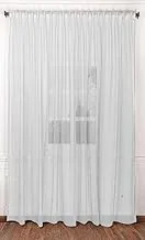 Airdot Plain linen sheer Curtains Color white-1Panel 300cmX280cm