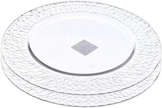 Vidivi Dolomiti High Quality Glass Serving Plate Set of 2 Pieces 32 cm - Transparent