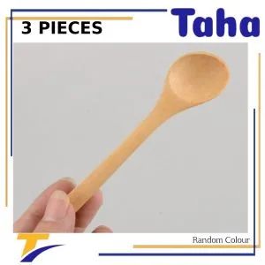 Taha Offer Wooden Spoons, The Size Of A Teaspoon 3 Pieces