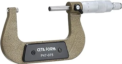 ميكرومتر خارجي CETAFORM P47-075 - (50-75 مم) تصميم فريد، قبضة مريحة ومواد متينة - متعدد الألوان