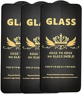 G-Power 9H Tempered Glass Screen Protector Premium With Anti Scratch Layer And High Transparency For Iphone XS Max Set Of 3 Pack 6.5