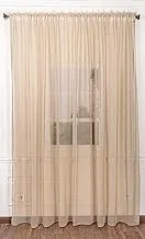 Airdot Plain linen sheer Curtains Color crème -1Panel 300cmX280cm