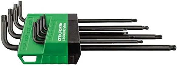 مجموعة مفاتيح TORX L مكونة من 8 قطع من CETAFORM LT/700 (ذراع قصير) تصميم فريد وقبضة مريحة ومواد متينة - متعددة الألوان