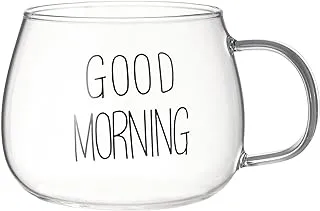 Good Morning Mug Glass Mug Perfect Gift For Coffee Coffee Coffee Coffee Tea Cappuccino And All Hot Ice Beverages 350m Cool Piece. Good Morning Mug