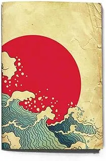 THE INKJECTION A5180L, A5 Notebook red sun on beach design