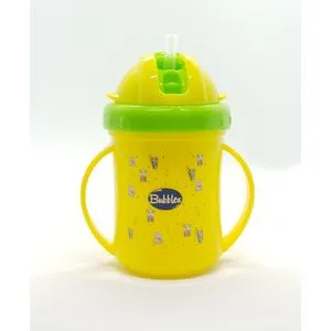 Bubbles Cup With Straw Yellow