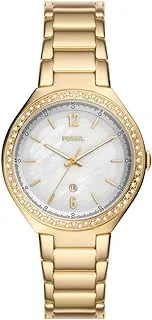 Fossil Ashtyn Three-Hand Date Gold-Tone Stainless Steel Watch - BQ3842, GOLD