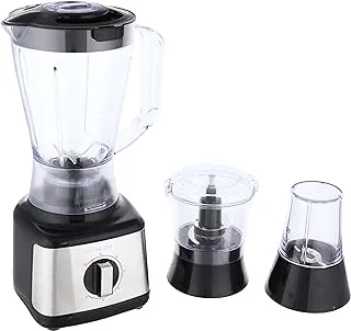 Nikai Blender 3 In 1 With Chopper Dry Mill 500W Grey 42X19.4X19.4 Grey