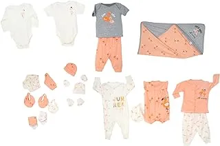 Jockey M M Cotton Set Of 20 Pieces Printed Flamingo For Girls-Multicolor-0-3Month