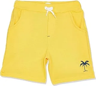 lovely land boys Elastic Waist With Drawstring Yellow Pique Baby Boys Shorts Casual Shorts