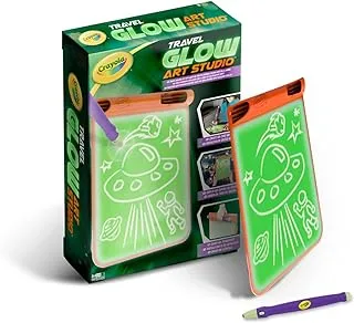 Crayola Travel Glow Art Studio, Glow in The Dark Toys, Kids Gifts for Girls and Boys