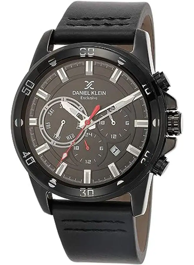 DANIEL KLEIN Leather Chronograph Watch DK.1.12448-4