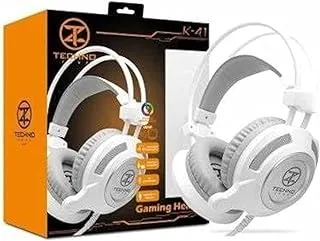 Techno Zone - K 41 Gaming Headphone usb 7.1 white - Vibration Headphones Headset