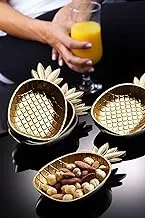 Stellar Stores Pineapple Shaped Small Serving Dishes - Set of 6, Gold