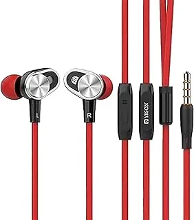 Yison Cx620 Plastic Wired Earphones With Modern Design And Microphone - Red Headphones Headset