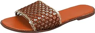 38 EU, brown, sway 1 c.m slippers,straw/canvas,net strap design