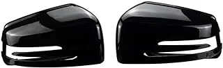 Generic Pair Door Mirror Covers Side Mirror Caps for Mercedes-BENZ C E S GL Class W204 W212 W221 CLA GLA 2009-2013 Gloss Black