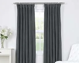 Vlevo Velvet side curtain color dark grey-1Panel 140 X 280 cm