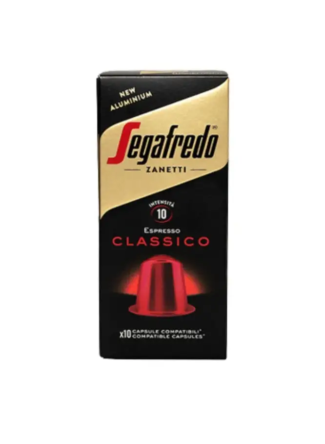 Segafredo Capsule Classico Nespresso Compatible  10 capsules